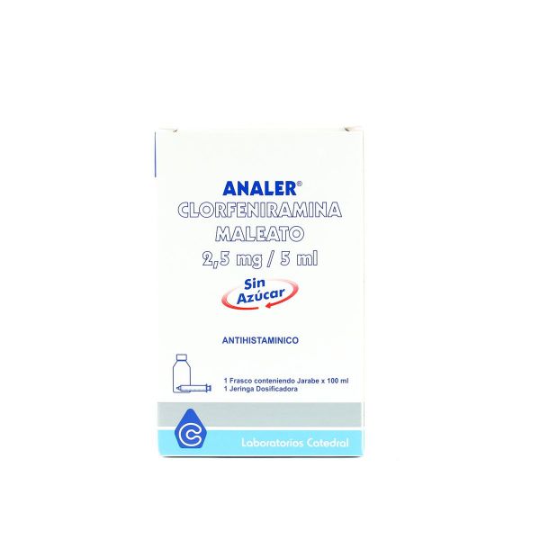 Analer Clorfeniramina Maleato 2 5 Mg 5 Ml Caja De 1 Jarabe Frasco De 100 Ml 1 Jeringa Dosificadora Analer Clorfeniramina Maleato 2 5 Mg 5 Ml Caja De 1 Jarabe Frasco De 100 Ml 1 Jeringa Dosificadora