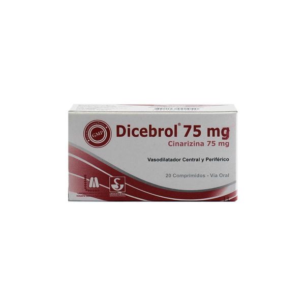 Dicebrol Cinarizina 75 mg Caja 20 comprimidos Dicebrol Cinarizina 75 mg Caja 20 comprimidos
