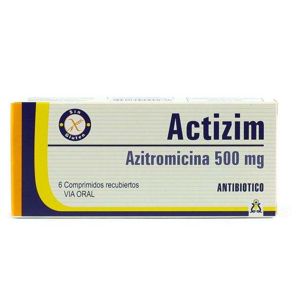 Actizim Azitromicina 500 mg - Caja de 6 comprimidos recubiertos