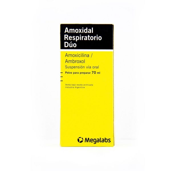 Amoxidal Respiratorio Dúo Amoxicilina Ambroxol - Frasco polvo suspensión de  70 ml