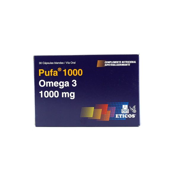 Destello dividir erupción Pufa 1000 Omega 3 1000 mg - Caja de 30 cápsulas blandas