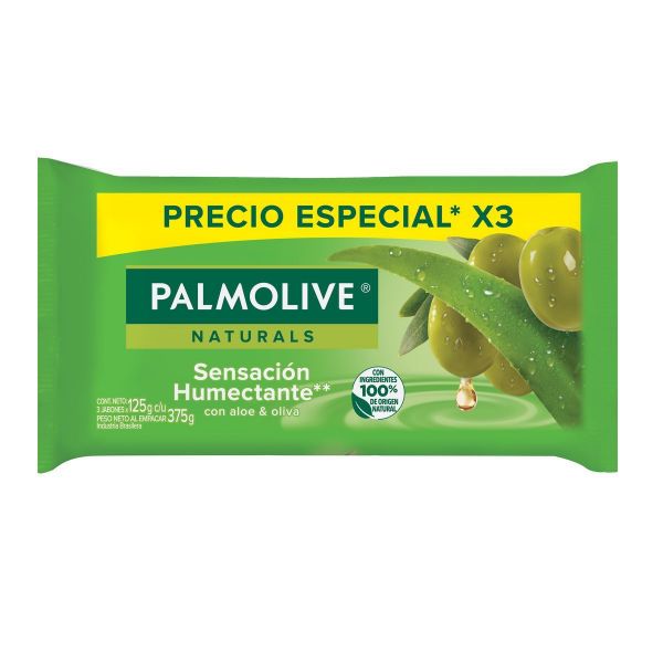 fluido solicitud Negociar Palmolive Naturals Jabón En Barra Sensación Humectante Aloe & Oliva - Pack  de 3 unidades