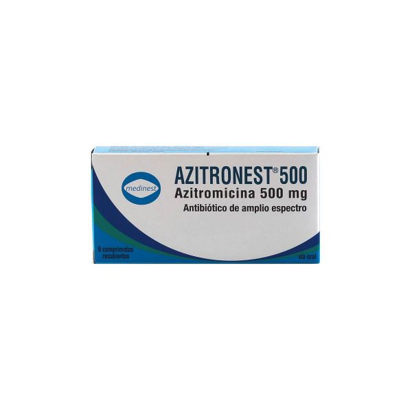 Azitronest ® Azitromicina 500 mg - Caja de 6 comprimidos recubiertos