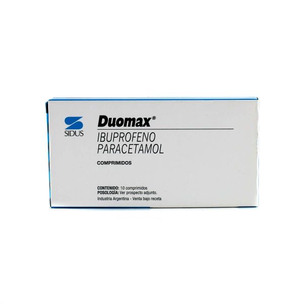 Duomax Ibuprofeno Paracetamol - Caja de 10 comprimidos