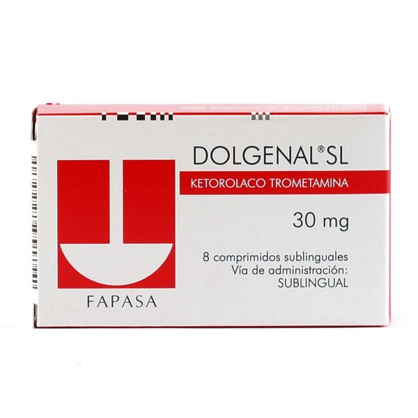Dolgenal Sl Ketorolaco Trometamina 30 mg - Caja de 8 comprimidos  sublinguales