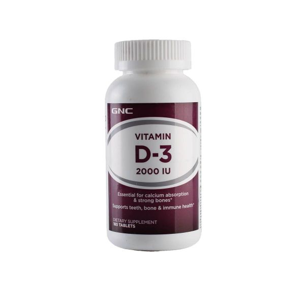 Gnc Vitamin D3 2000 UI Frasco de 180 tabletas