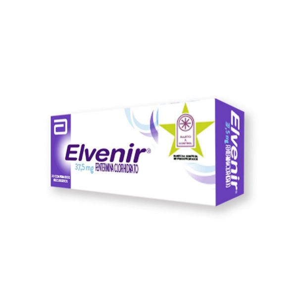 Elvenir Fentermina Clorhidrato 37,5 mg - Caja de 30 comprimidos recubiertos