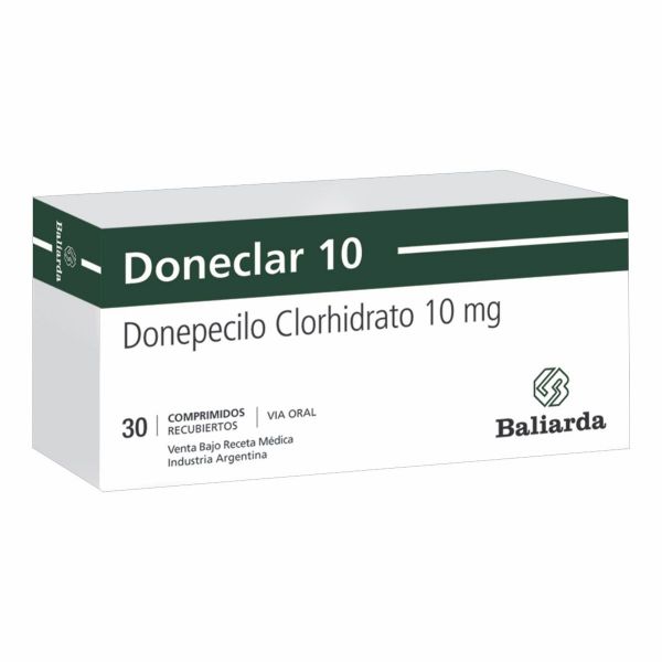 Doneclar Donepecilo Clorhidrato 10 mg - Caja de 30 comprimidos recubiertos