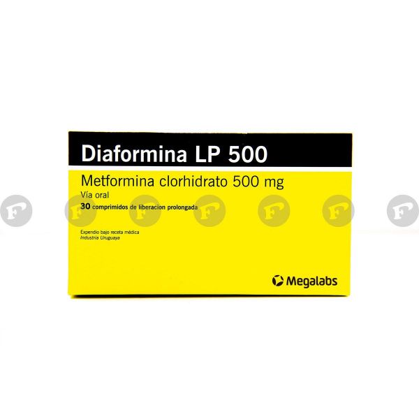 Diaformina Lp 500 mg Metformina Clorhidrato 500 mg - Caja de 30 comprimidos  de liberación prolongada