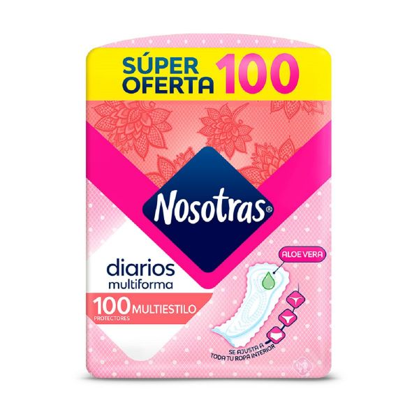 Nosotras Protector Diario Multiestilo Paq 100 Un 2522