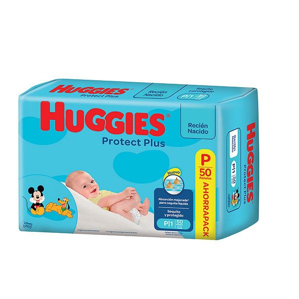 Huggies protect plus pequeño ahorro x 50 unid pañales huggies chicos