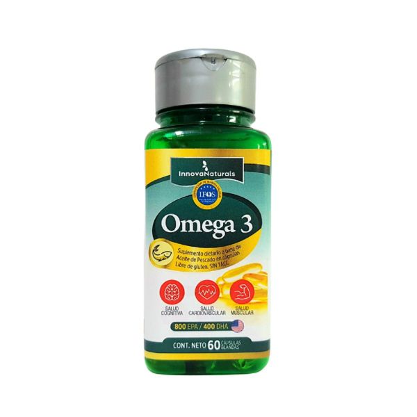 Omega 3 Innovanaturals 800 Epa / Dha 400 mg Frasco de 60 capsulas